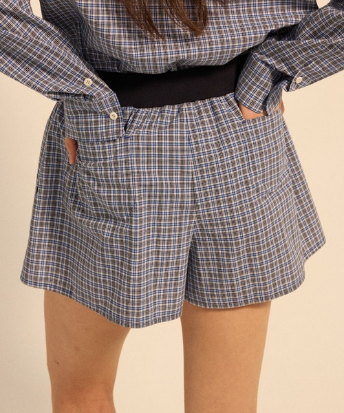 Mardi Mercredi（マルディメクルディ） パンツ COTTON SHORTS CHECK