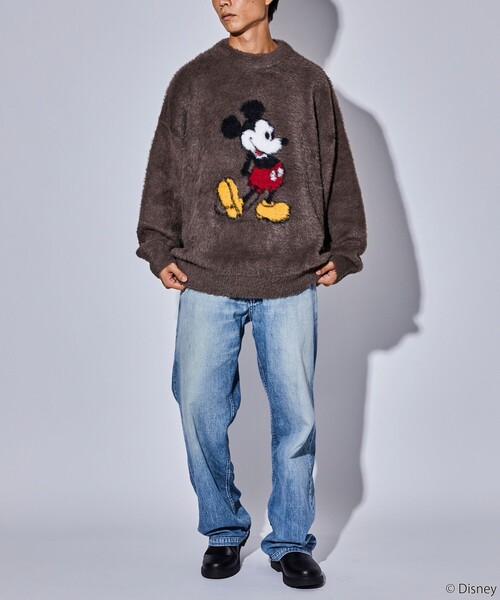 「FREAK'S STORE」 長袖ニット SMALL ベージュ メンズ_画像3