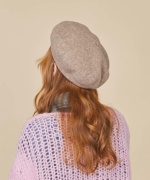 「kaorinomori」 ベレー帽 M/57.5cm ブラック レディース_画像4