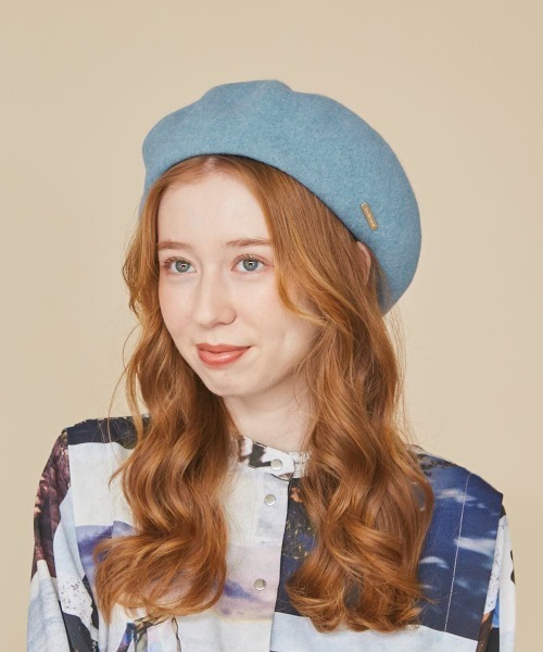 「kaorinomori」 ベレー帽 M/57.5cm ブラック レディース_画像7