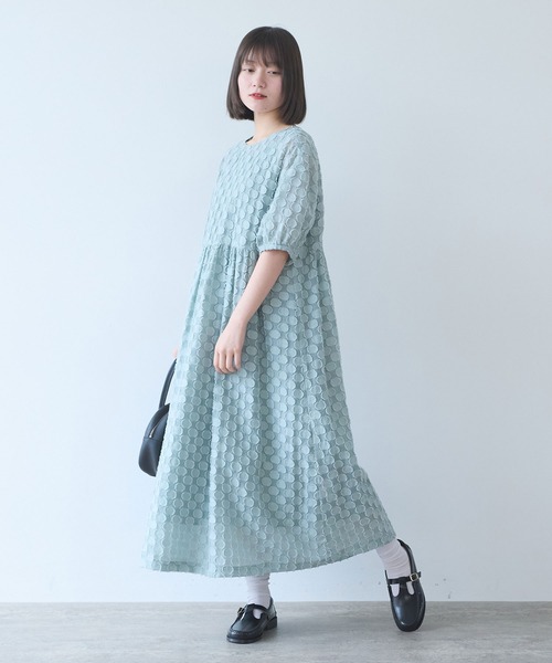 ワンピース ドロップジャカード ワンピースの画像