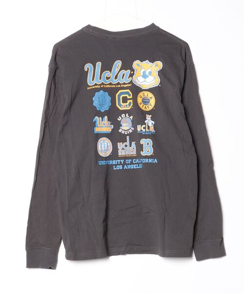 「UCLA」 ワンポイント長袖Tシャツ L グレー メンズ_画像2