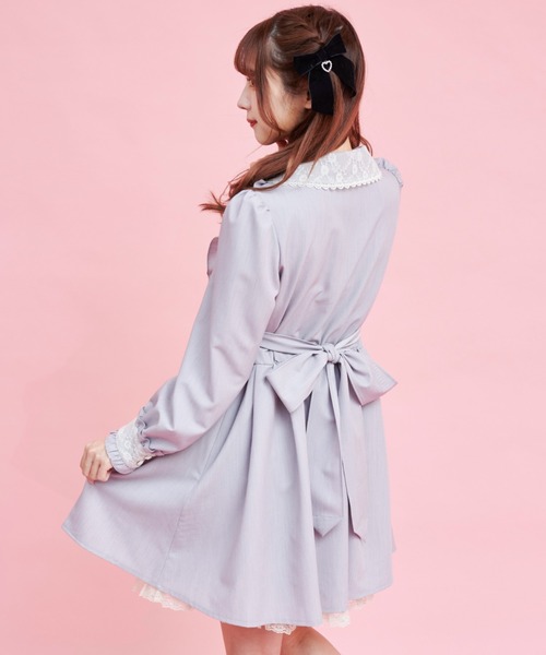 「Secret Honey」 長袖ワンピース MEDIUM ブラック レディース_画像5