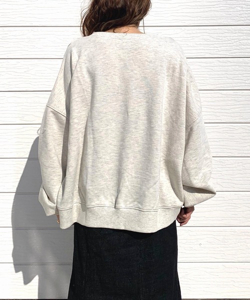 「Q」 スウェットカットソー MEDIUM アイボリー レディース_画像4