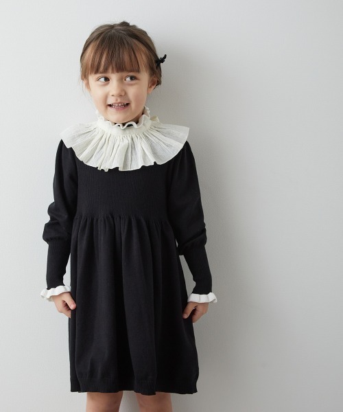 「riziere」 「KIDS」ニットワンピース 150 ライトグレー キッズ_画像5