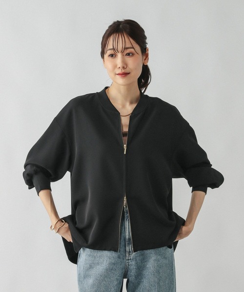 「GLOBAL WORK」 ブルゾン MEDIUM ブラック レディース_画像5