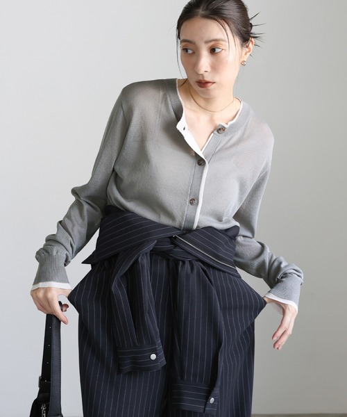 「select MOCA」 ニットカーディガン FREE ベージュ レディース_画像6