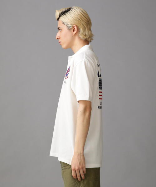 「AVIREX」 半袖ポロシャツ X-LARGE オレンジ メンズ_画像5