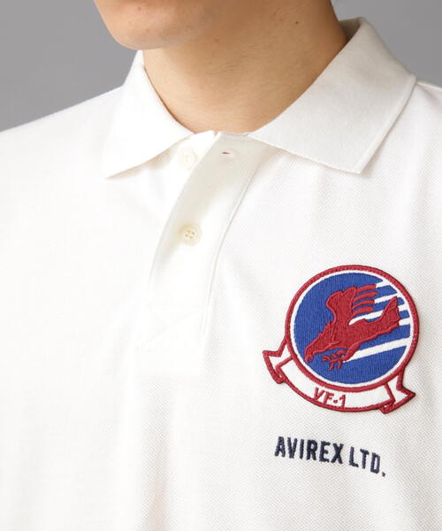 「AVIREX」 半袖ポロシャツ X-LARGE オレンジ メンズ_画像7