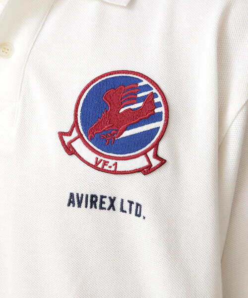 「AVIREX」 半袖ポロシャツ X-LARGE オレンジ メンズ_画像8