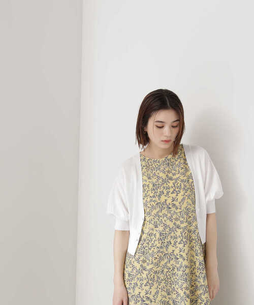 「NATURAL BEAUTY BASIC」 7分袖ニットカーディガン FREE ホワイト レディース_画像4