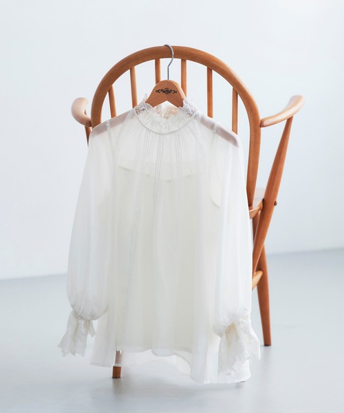 「RUIRUE BOUTIQUE」 長袖ブラウス L チャコール レディース_画像2