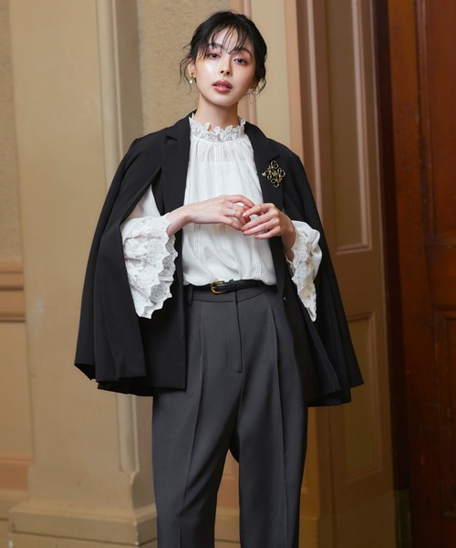 「RUIRUE BOUTIQUE」 長袖ブラウス L チャコール レディース_画像5