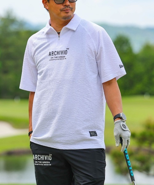 アルチビオ　ニューエラコラボ　ポロシャツ サイズS archivio（アルチビオ） ニューエラ ポロシャツ 半袖 「MENS」シアー