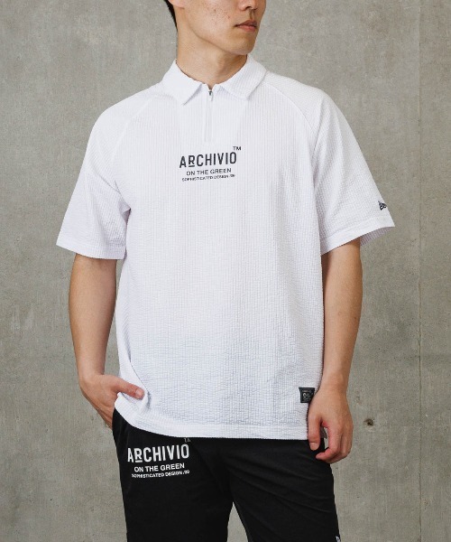 アルチビオ　ニューエラコラボ　ポロシャツ サイズS archivio（アルチビオ） ニューエラ ポロシャツ 半袖 「MENS」シアー