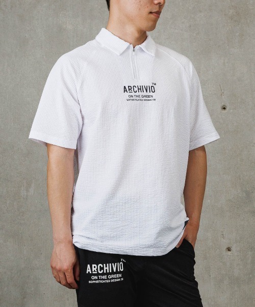 19800円　新品未使用　NEW ERA × ARCHIVIO ポロシャツ　S archivio（アルチビオ） ニューエラ ポロシャツ 半袖 「MENS」シアー