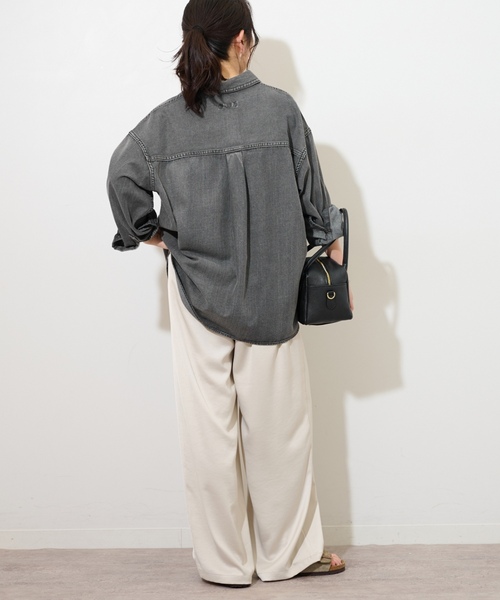 「JOURNAL STANDARD relume」 長袖シャツ FREE ネイビー レディース_画像5