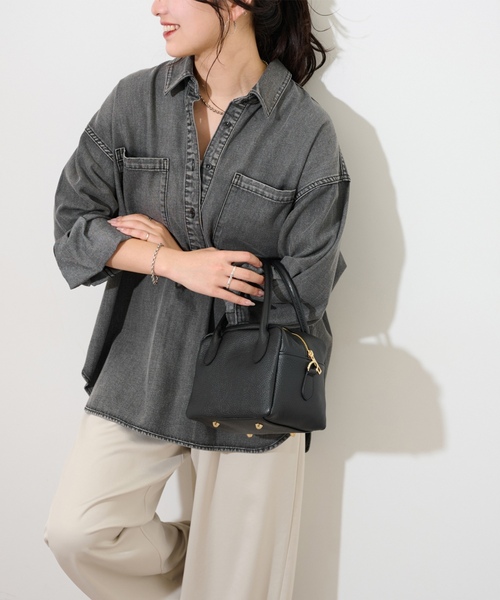 「JOURNAL STANDARD relume」 長袖シャツ FREE ネイビー レディース_画像8