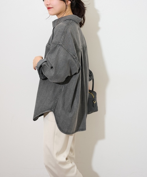 「JOURNAL STANDARD relume」 長袖シャツ FREE ネイビー レディース_画像9