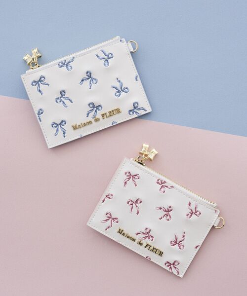「Maison de FLEUR」 カードケース FREE サックスブルー レディース_画像2