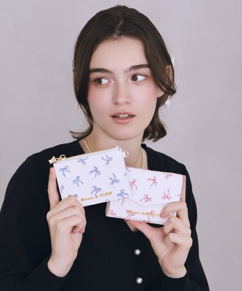 「Maison de FLEUR」 カードケース FREE サックスブルー レディース_画像4
