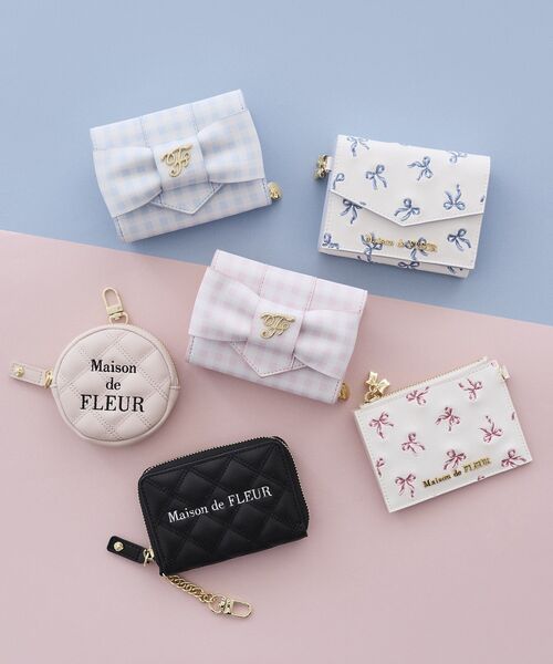 「Maison de FLEUR」 カードケース FREE サックスブルー レディース_画像5