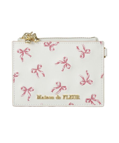 「Maison de FLEUR」 カードケース FREE サックスブルー レディース_画像6