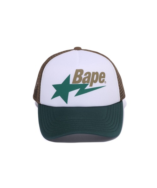A BATHING APE（アベイシングエイプ） メッシュキャップ FREE レッド