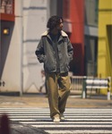 ブルゾン アウター ボアカラーフライトジャケッ...の詳細画像1