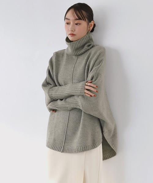 新品！DRAWER  SPRING 16G天竺タートルネックニット andme（アンドミー） ニット セーター 天竺編み長袖ラウンドヘム