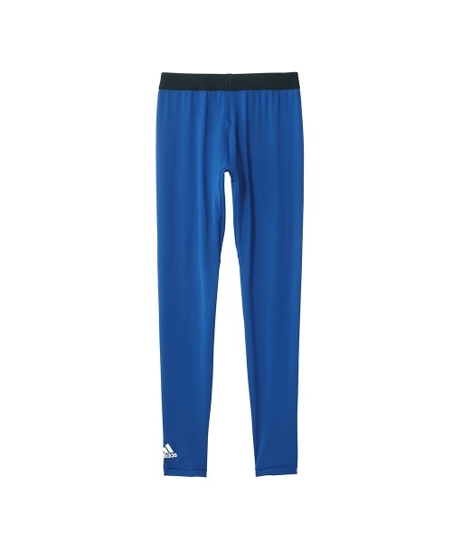 アディダス　シームレスタイツ　ブルー adidas adidas/アディダス ワンポイントロゴ タイツ 前とじ 吸汗