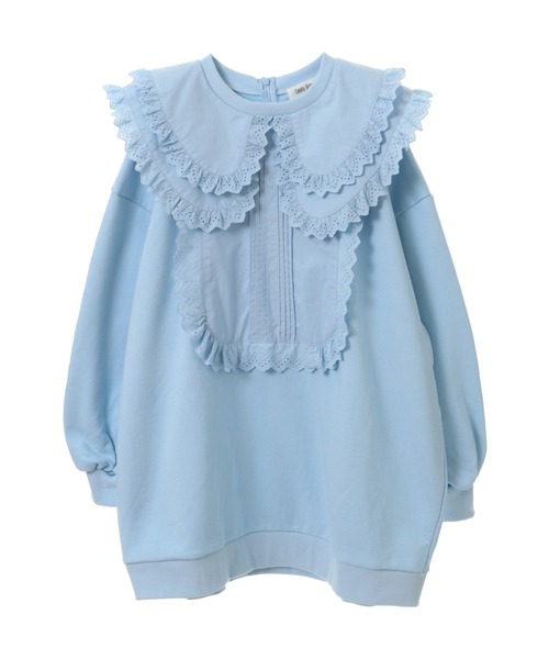 Candy Stripper - 【キャンディストリッパー】 FRILL COLLAR SWEAT トップス 白 セール】FRILL COLLAR SWEAT トップス（スウェット）｜Candy