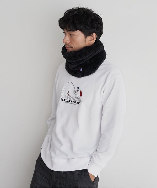 ikka トレーナー スウェット フィッシング刺繍トレーナー メンズ