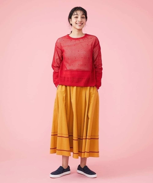 Jocomomola / ホコモモラ メッシュニットプルオーバー Jocomomola ニット セーター メッシュニットプルオーバー