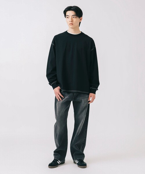 BEAMS HEART（ビームス ハート） tシャツ 配色 ステッチ コンビ ロング