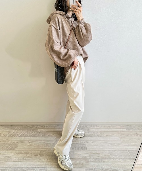 ニット セーター 「mayoさんコラボ」ニットフーディー レディース 