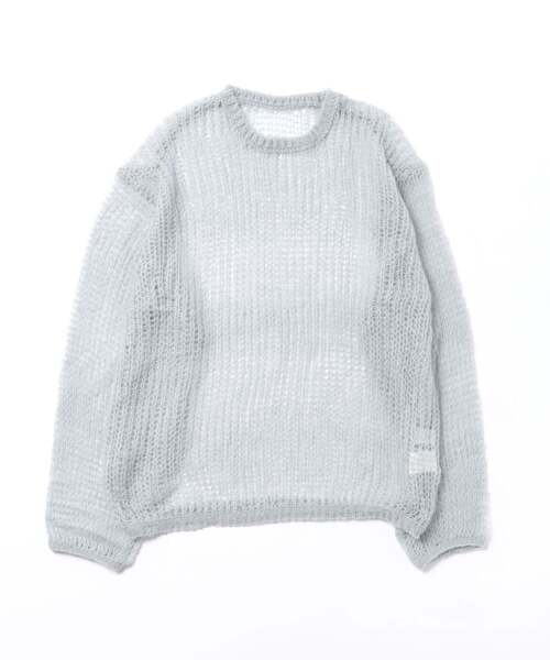 ニット セーター SHEER MESH KNIT PULLOVER レディース メンズ