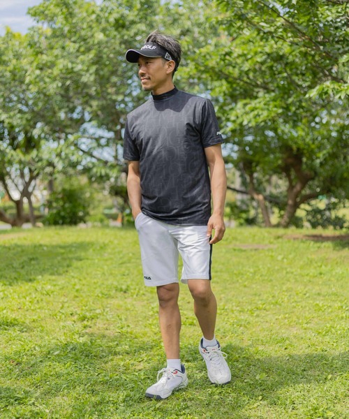 フィラ ゴルフ FILA GOLF FILA GOLF モックネックシャツ （PK） FILA GOLF シャツ 「FILA GOLF/フィラゴルフ」総柄プリント