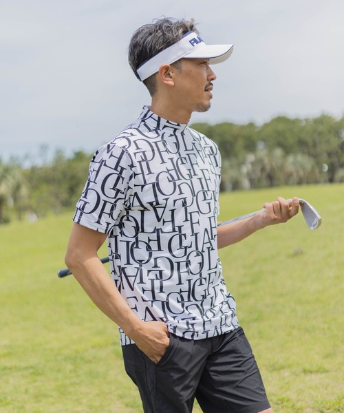 FILA GOLF シャツ 「FILA GOLF/フィラゴルフ」総柄プリント