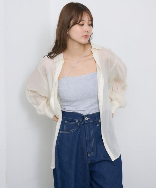 トップス sh SLY | SHAGGY MIX ZIP UP KNIT トップス (ニット ) |SHEL'TTER