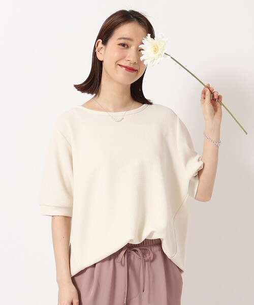 tシャツ Tシャツ さらっと心地よいふくれジャカードAライントップス 