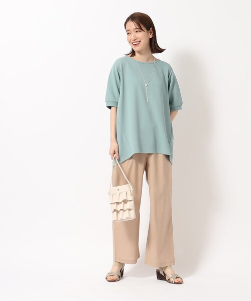 tシャツ Tシャツ さらっと心地よいふくれジャカードAライントップス 