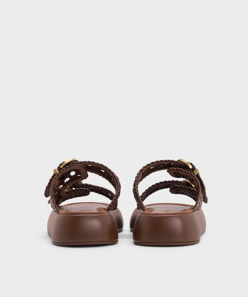 台湾 CHARLES&KEITH ダブルストラップ プラットフォームサンダル 台湾 CHARLES&KEITH ダブルストラップ プラットフォームサンダル