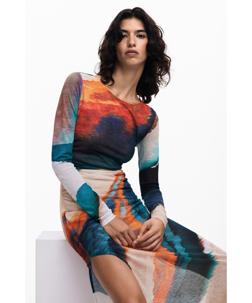 Desigual（デシグアル） ワンピース VESTMAR ワンピースロングスリーブ