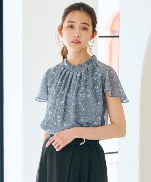 ブラウス シャツ フロントタックフレアスリーブブラウス レディース N.Natural Beauty Basic ブラウス シャツ フロントタックフレア