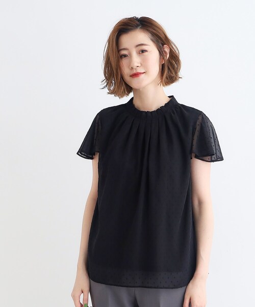 grove ブラウス シャツ タックフレアスリーブブラウス