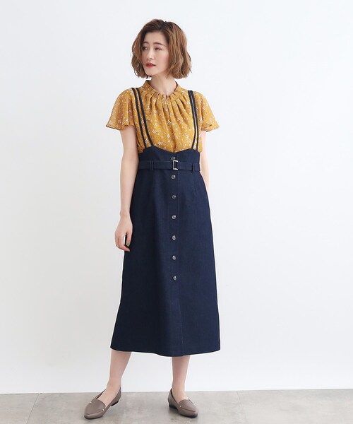 grove ブラウス シャツ タックフレアスリーブブラウス