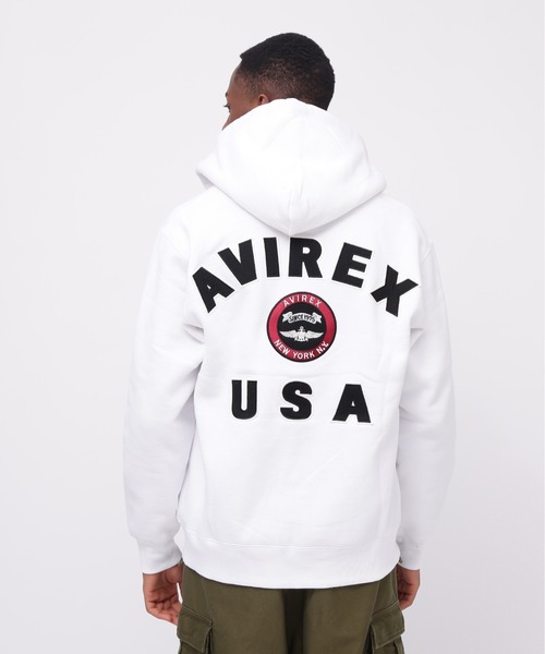 AVIREX パーカー AVIREX パーカー VARSITY LOGO SWEAT ZIP UP PARKA / バーシティ