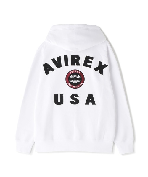 AVIREX パーカー VARSITY LOGO SWEAT ZIP UP PARKA / バーシティ