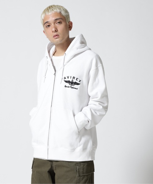 AVIREX パーカー AVIREX パーカー VARSITY LOGO SWEAT ZIP UP PARKA / バーシティ